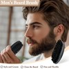 Men's Solid Wood Beard Brush, Boar Bristle Mustache Brush for