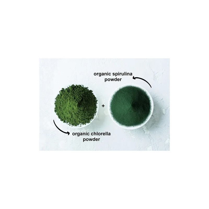Food To Live Mezcla Polvo Orgánico Algas Spirulina Y Clorela