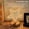 Star Bedside Table Lamp Cordless Rechargeable 3 Color Stepless Dimmable