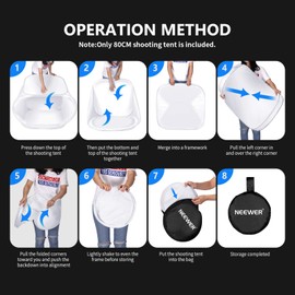 Neewer® 24x24 inch/60x60 cm Photo Studio Shooting Tent Light Cube Diffusion Soft Box Kit with 4 Colors Backdrops (Red Dark Blue Black White) for Photography