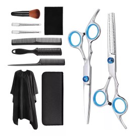 BABRES Kit Set De 11 Pz Estilista Barbero Tijeras Bata Peine Pinzas