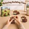 IBLOTIME Highland Cow Micro Building Set, 3 Farm Animal Models