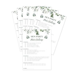 Hen Party Games, 20 x Cards for Fun Selfie Challenge for Hen Party, Hen Party Accessories, Hen Party Game Challenge for Hen Night, Hen do Hen Party Games and Accessories for Adults