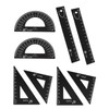 JUKOTA Set of 8 Metal Rulers 15 cm Aluminium Alloy