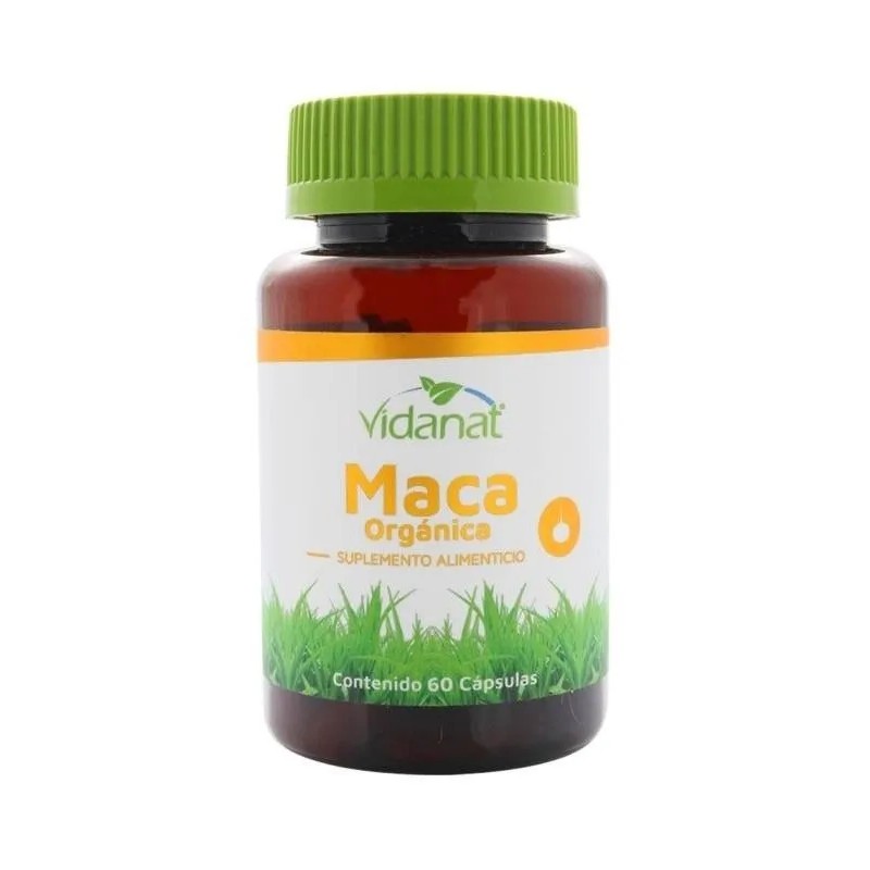 Suplemento Alimenticio De Maca Organica 60 Caps Vidanat Sabor Sin