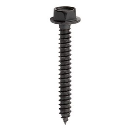 National Hardware N800-122 Hex Head Screw Used to Install National Hardware's Outdoor Reinforcement Hardware Collections on Pergolas, Gazebos, Garden, Arches, Raised Garden Beds, 10 x 1 1/2", Black