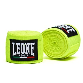 LEONE AB705/35FY 1947 Boxing Bandage, Elastic Type, Velcro Closure, Normal Size, 11.8 ft (3.5 m), Neon Yellow