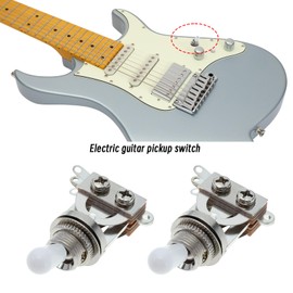 VGOL 2PCS Electric Guitar 3 Way Toggle Switch Compatible with Les Paul Style Electric Guitar Pickup Selector Switch with Silver Tip Knob Cap