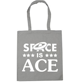 Hippowarehouse Space is ace Tote Shopping Gym Beach Bag 42cm x38cm, 10 litres