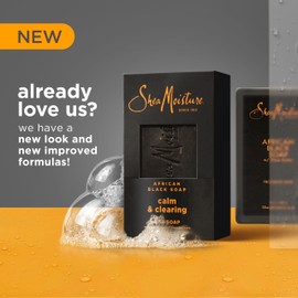 SheaMoisture Bar soap African Black Soap 4 count Soothe and Clarify Skin Soothing and Clarifying bar soap with 24h shea moisture nutrients for Healthy, Glowing Skin 8 oz