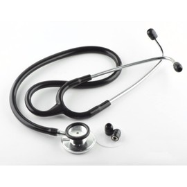 Dual Head Stethoscope for Medical EMT Students Nurse Doctor Vet Light Weight Optimum Stethoscope (Black)