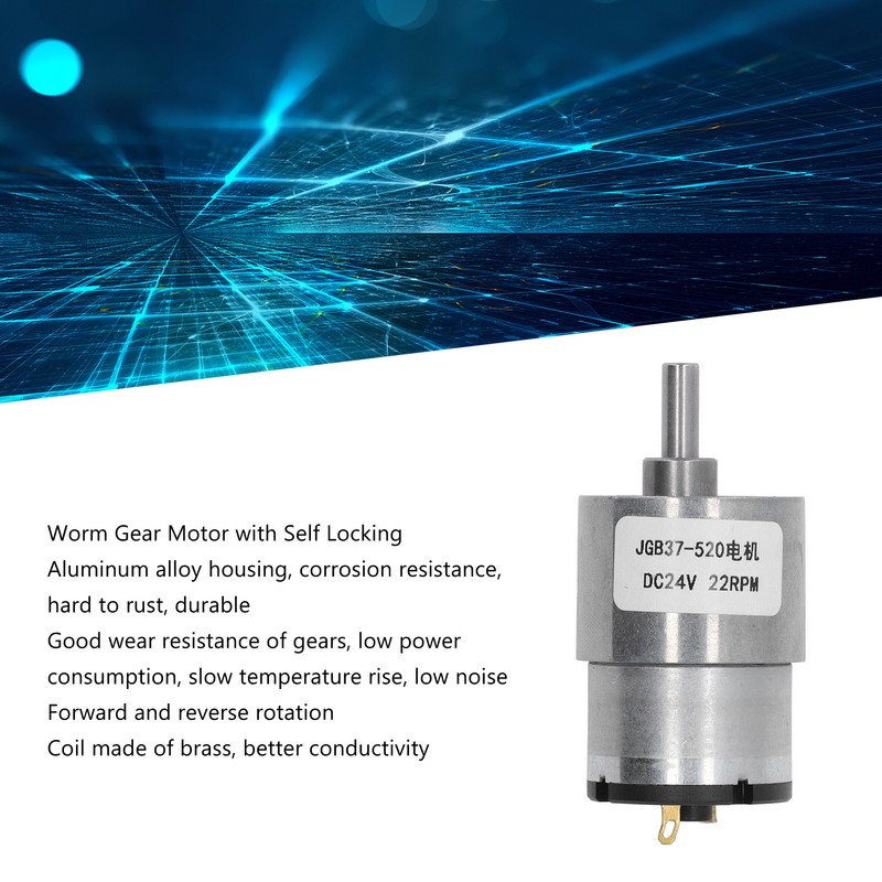 Self Locking Worm Gear Motor Great Torsion Brass Coil Speed