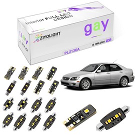 ZIYOLIGHT - PL2136A Replacement for Lexus is300 is200 1999-2005 LED Interior Light kit, 6000K White Dome Lights Accessories Package + License Plate Light Bulbs Upgrade (13 Bulbs)
