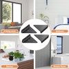 ZONJIE Shelf Bracket Invisible Pack of 4 Shelf Brackets Triangle