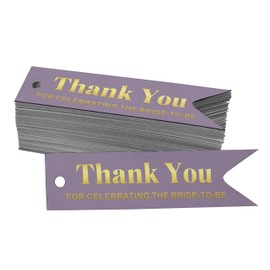 Inkdotpot Gold Foil Paper Hang Tags Thank You For Celebrating The Bride To Be Bridal Shower Favor Tags 100 Pieces