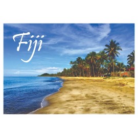 ORI BOY Fiji, Sandy Beach, Palm Trees, Ocean, 2" x 3" inch Fridge Travel Magnet #EU690