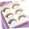 FRCOLOR False Eyelashes Pack 3 Pairs Natural Fluffy Lightweight Comfortable