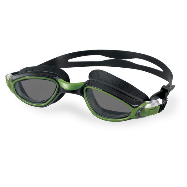 SEAC Axis, Swimming Goggles for Women and Men, Perfect for Swimming Pool and Open Water, Black/Lime Lf, Standard