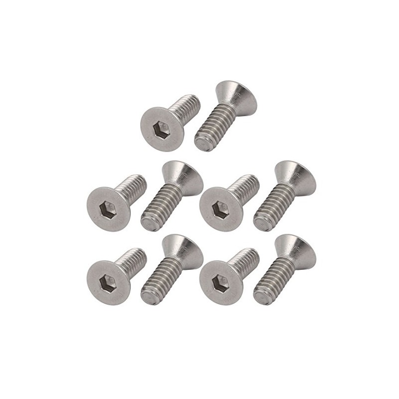 Sourcingmap 1/4-20 x 3/4" 304 Stainless Steel Flat Head Hex