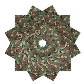 xsby Camouflage Army Camo Bandana, 12 Pack Multi-Purpose Cotton Cowboy Bandanas Headband for Men and Women Camouflage