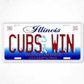 Chicago CUBS WIN World Series Champions Baseball Team License Plate 1908 2016