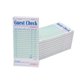 DGBDPACK Guest Check Pads EP-3632-1 (10 Pads), Total 500 Green Waitress Notepad, Server Order Pads
