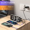 LED Mirror Electronic Clock Adjustable Brightness 6.7 Inch HD Digital