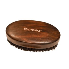 Regrowz Beard Grooming Kit - Beard Brush for Men with Wooden Boar Bristle Brush, Scissors & Anti Static Beard Comb - Travel Beard Care & Moustache Set for Men’s Grooming