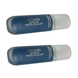Pack of 2 Revlon Ultra HD Metallic Matte Liquid Lipcolor, HD Glitz 685