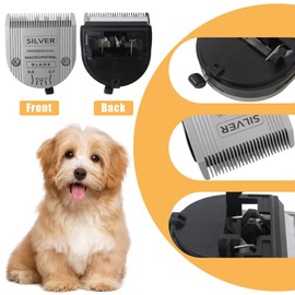 WELURE 2 Pack Detachable Adjustable Pet Dog Grooming Clipper 5-in-1 Blade for W-AHL Professional Animal Blade Arco Bravura Chromado Creativa Figura Motion Pet Dog Horse Clippers