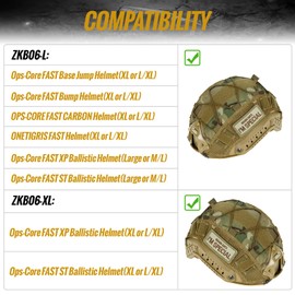 OneTigris Helmet Cover, Tactical Cloth Cover for Fast Helmet in Size L or M/L, XL or L/XL, Bump Helmet in Size XL or L/XL - ZKB12 No Helmet