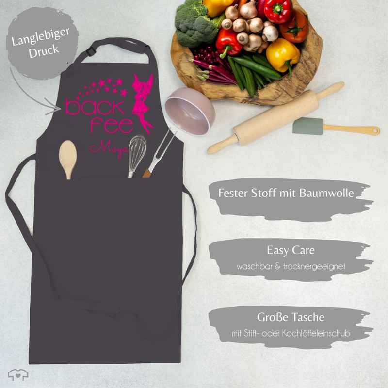 Geschenk mit Namen personalisiert by Shirtracer - Apron - Baking