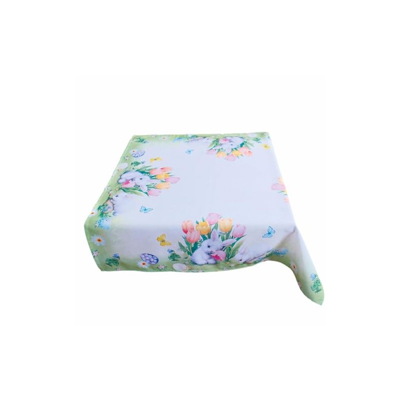 texpot Tablecloth 85 x 85 cm with Easter Bunny Print