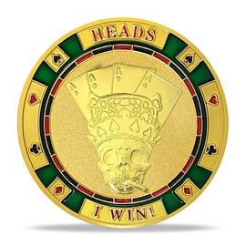 Heads Or Tails Darts Challenge Coin I Win You Lose Good Luck Decision Coin