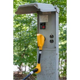 Camco RV PowerGrip Adaptador eléctrico Estilo Hueso de Perro con Mango, 30M/15F, Quantity 1