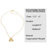 ZZLAY Gold Bubble Letter Necklaces for Women, 18K Real Gold