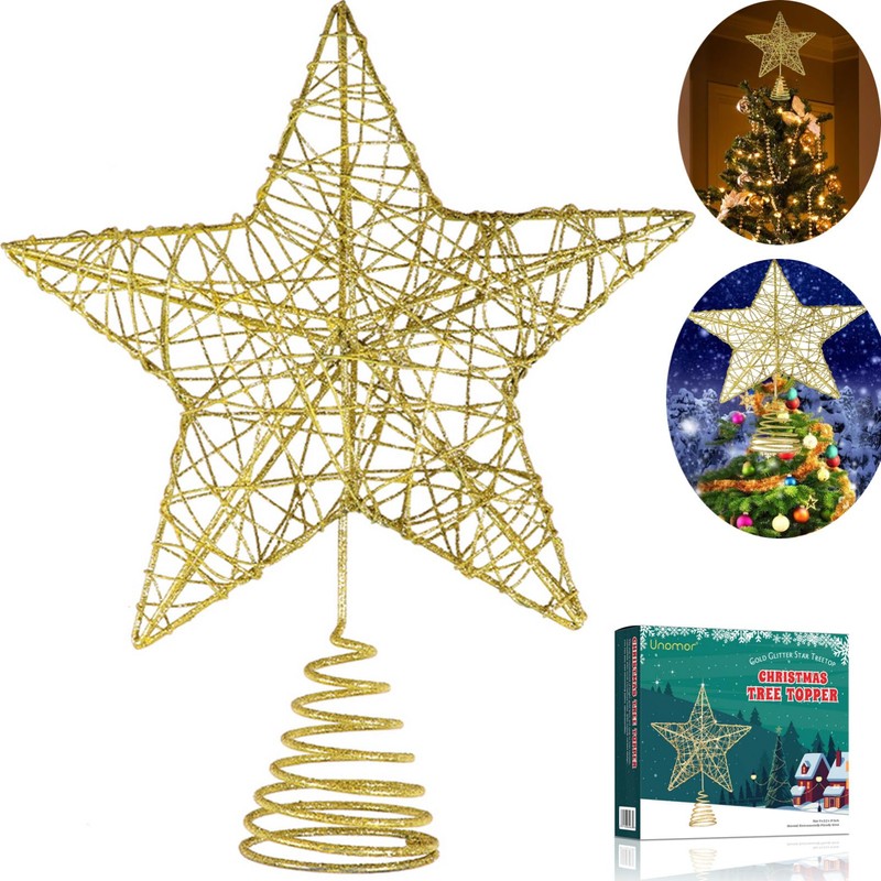 Unomor - Decoración para árbol de Navidad de 10 pulgadas