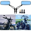 BREDUXSER 8mm 10mm Motorcycle Rectangle Rear View Side Mirrors compatible