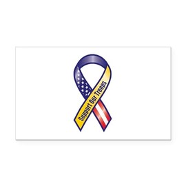 CafePress Support Our Troops Ribbon Rectangle Car Bumper Magnet