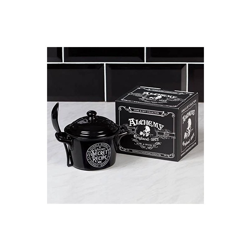 Alchemy Witches Secret Recipe Bowl Black