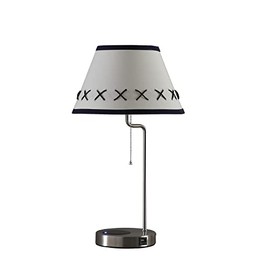 ORE International 20-Inch Shelby Modern Craft Table Lamp w/USB/Charging Station