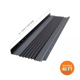 Gutter Guard by Gutterglove 4' L x 6" W All-Aluminum Black (40' Kit)