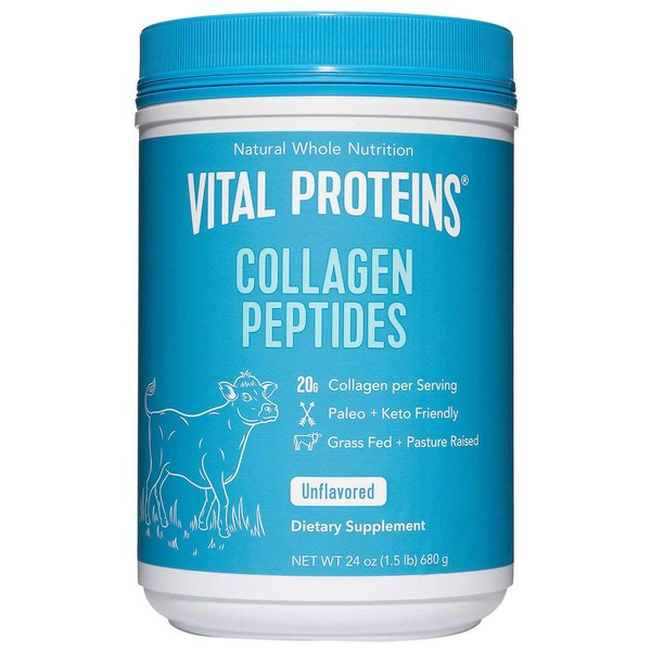 Vital Proteins Collagen Peptides - Pasture Raised, Grass Fed, Paleo Friendly, Gluten Free, Single Ingredient,Liquid,48 units