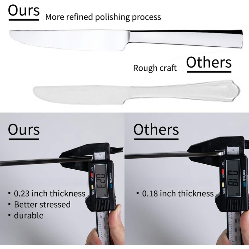 45-Piece Flatware Sets, Silverware Set for 8, Durable Stainless Steel