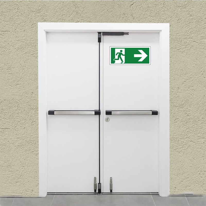 pubblimania Emergency Exit PVC Heavy Duty Outdoor Indoor (29 x