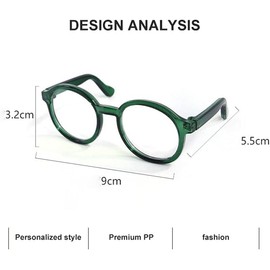 Black Pet Dog Cute Glasses Clear Lens Retro Glasses Photo Props Transparent Cat Sun Glasses for Small Dogs Cats Cosplay Costume Dog Sunglasses