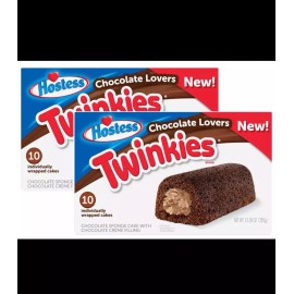 Hostess (2-Pack) Hostess Chocolate Lovers TWINKIES 10 Count Each (20 Cakes Total)