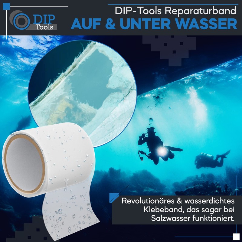 DIP Tools Innovative Waterproof Repair Tape for Pool, Home, Gutter