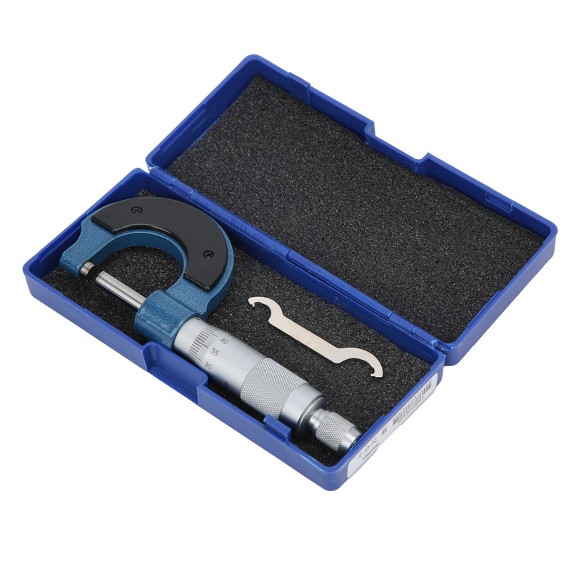 Micrometer 0‑25mm Scale Outside Diameter Carbon Steel Spiral Locking Measuring