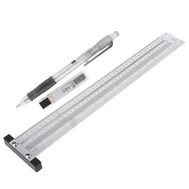 Ultra Precision Marking Ruler Stainless Steel Woodworking Scribing Ruler Gauging Tool16 inches